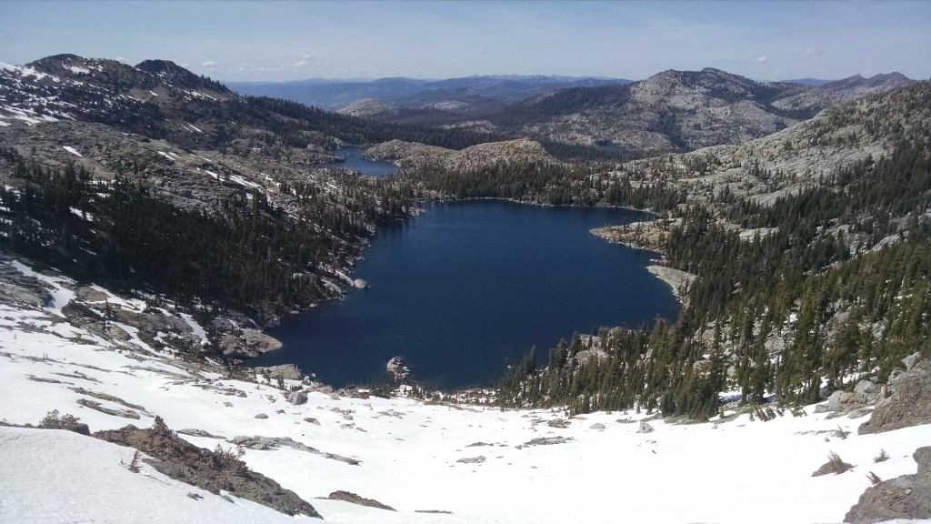 Looking down from DIcks Pass
