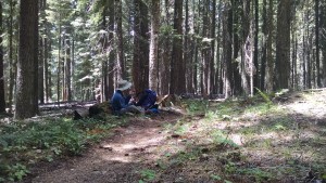 Trail side break