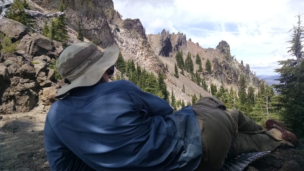 Resting at Devils Peak