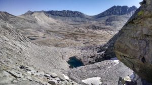 Looking Down From Frozen Lake Pass
