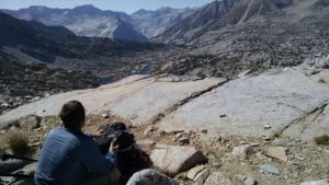 Looking down on Dusy Basin