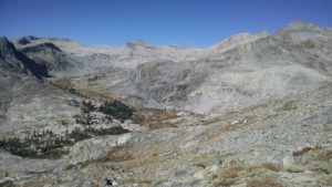 Bench towards Blue Lakes Pass