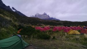 Camping at Paine Grande